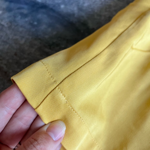 Donni. | Twill Pleated Shorts - Yellow Small - Picture 7 of 8